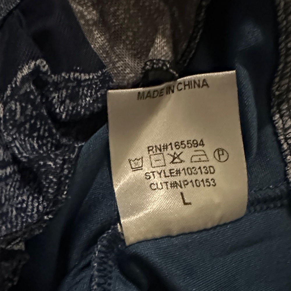 New Pink Blue Patchwork Denim-Print Dress - Picture 3 of 4